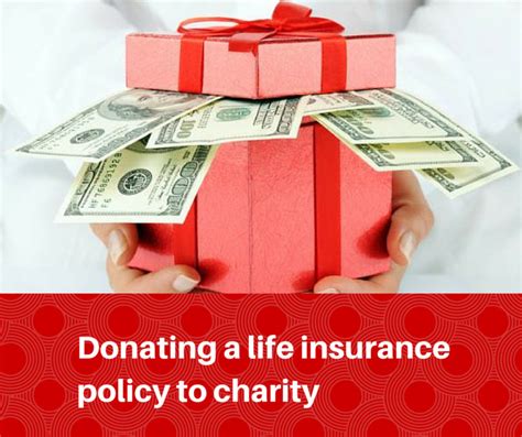 Donating life insurance to charity .